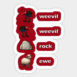 Weevil Weevil Rock Ewe Sticker